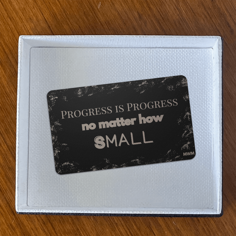 "Progress" Metal Wallet Card