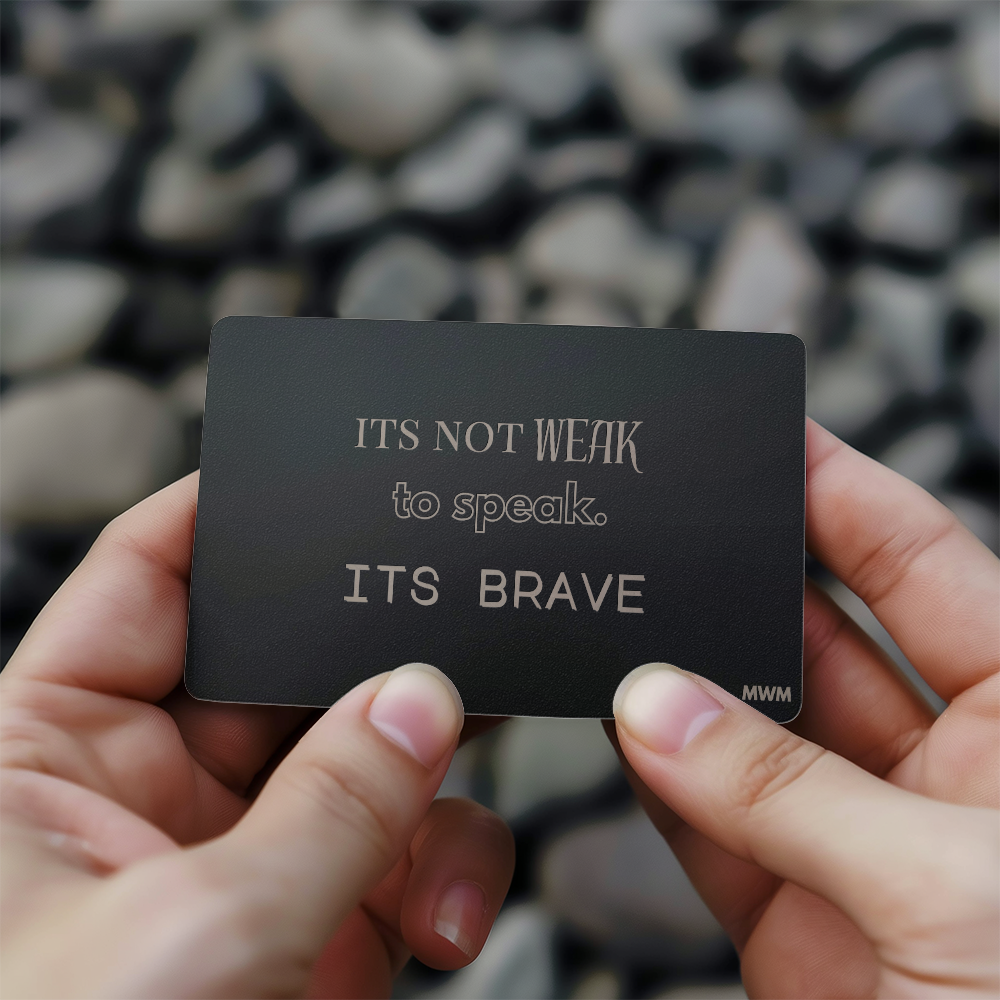 "Not Weak to Speak" Metal Wallet Card